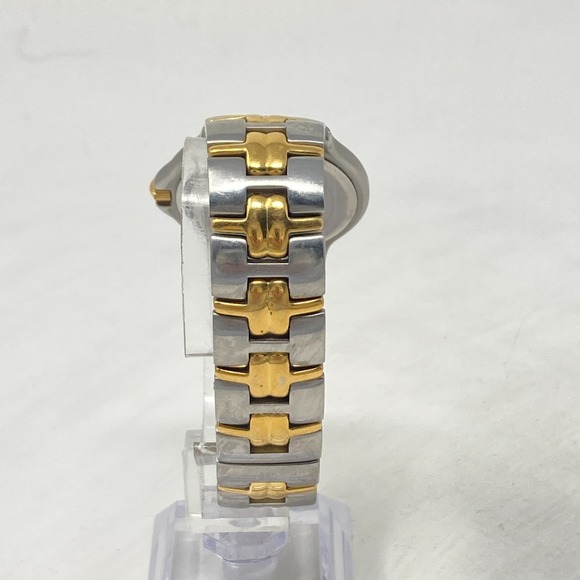 Movado Olympian Watch Men 36mm Silver Gold Tone Date 81.E2.887.2 New Battery 7" - Picture 6 of 14